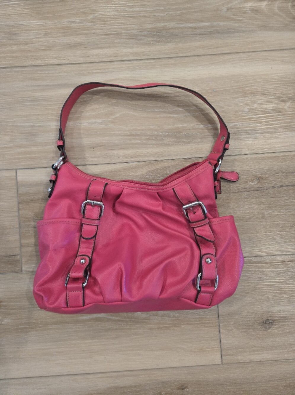 croft & barrow Hot Pink Shoulder Bag with Buckle Details